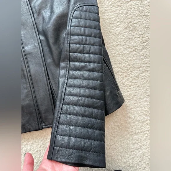 NWT - Vince Black Quilted Leather Jacket - Picture 5 of 10